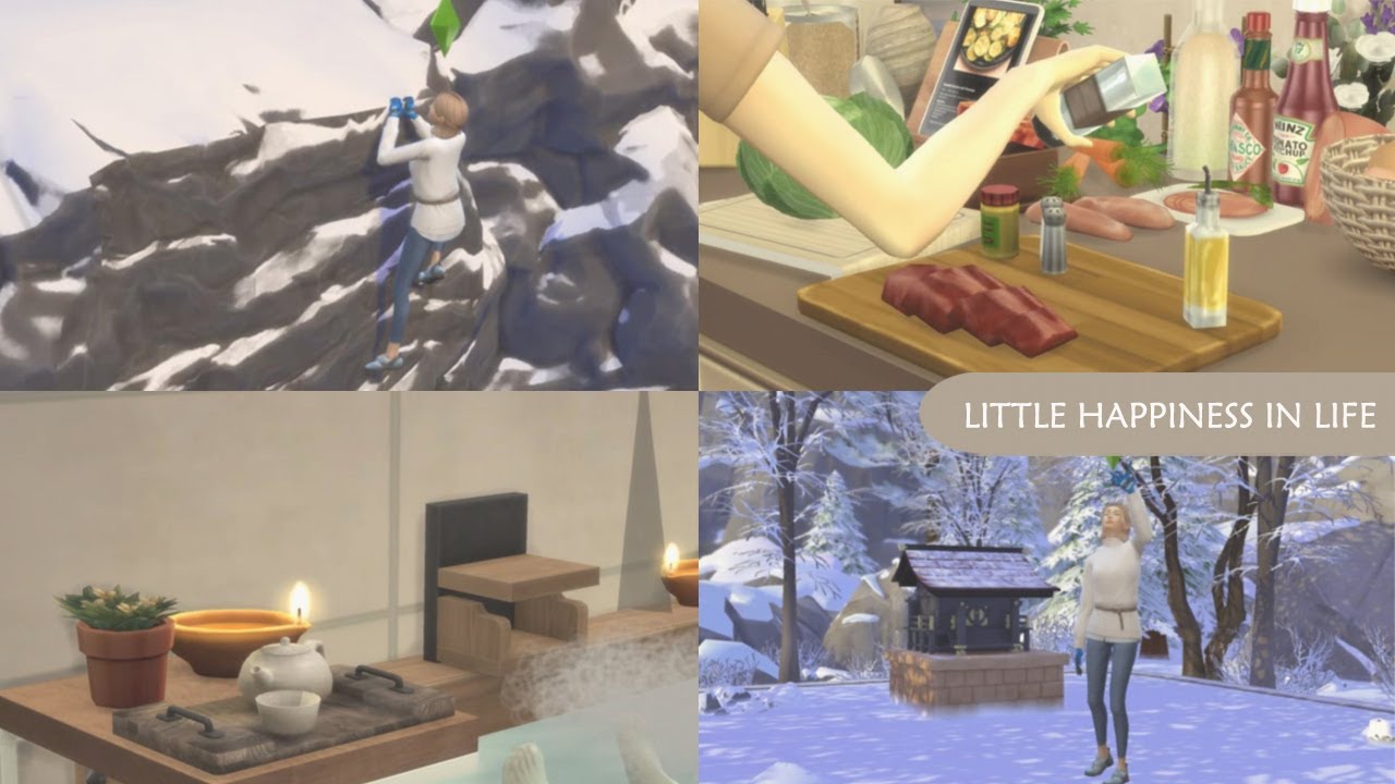 SIMS 4 Vlog | Cooking , Rock Climbing | Story: Little Happiness | Aesthetic Relaxing Vlog | 심즈4브이로그