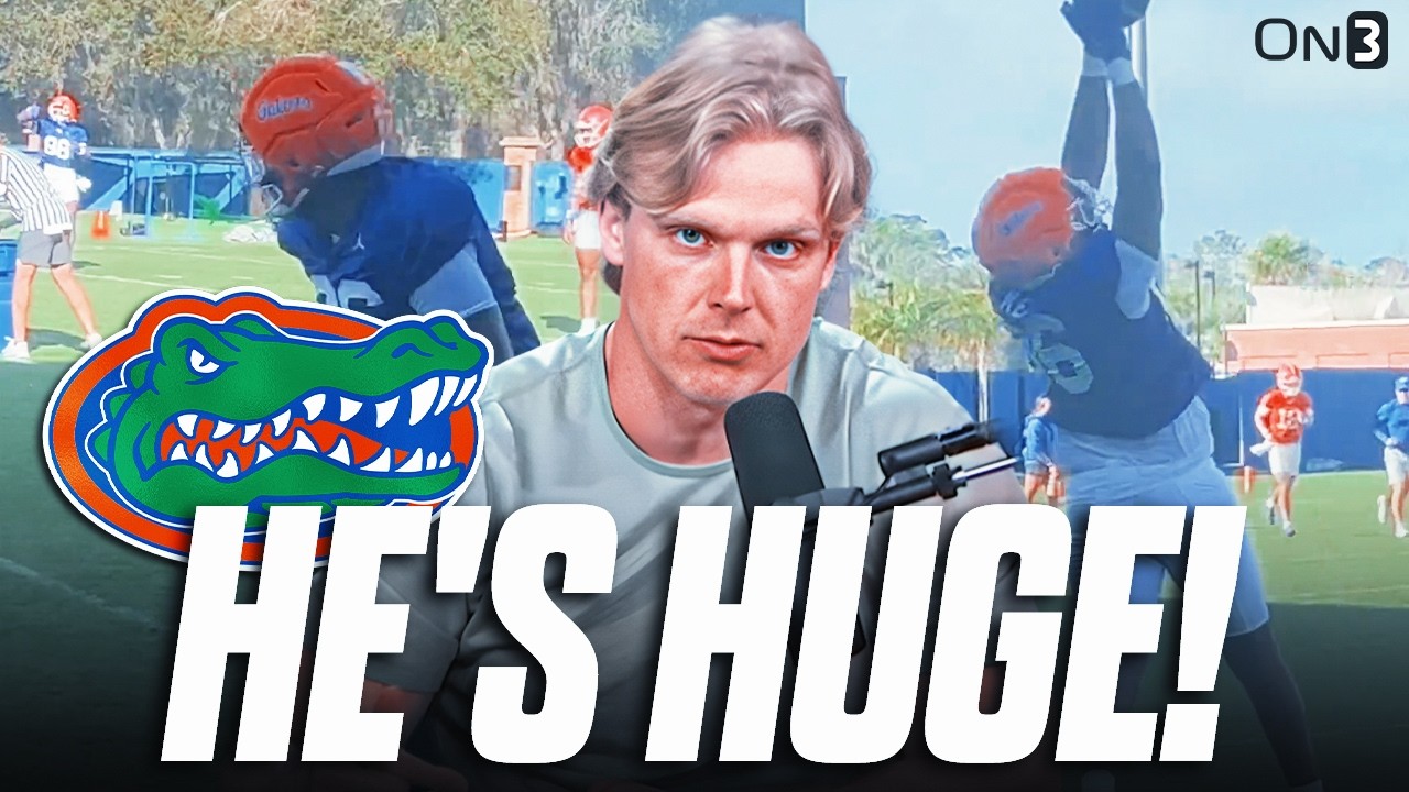 Первокурсник из команды Florida Gators, тайт-энд, просто ОГРОМНЫЙ.