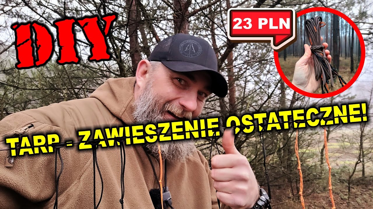 Ostateczny system zawieszania tarpa, jakiego potrzebujesz #bushcraft #ridgeline #diy
