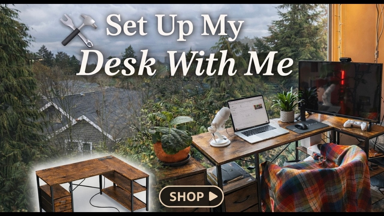 Unbox & Set Up My Desk | Aesthetic Timelapse ✨ Amazon Find ✨