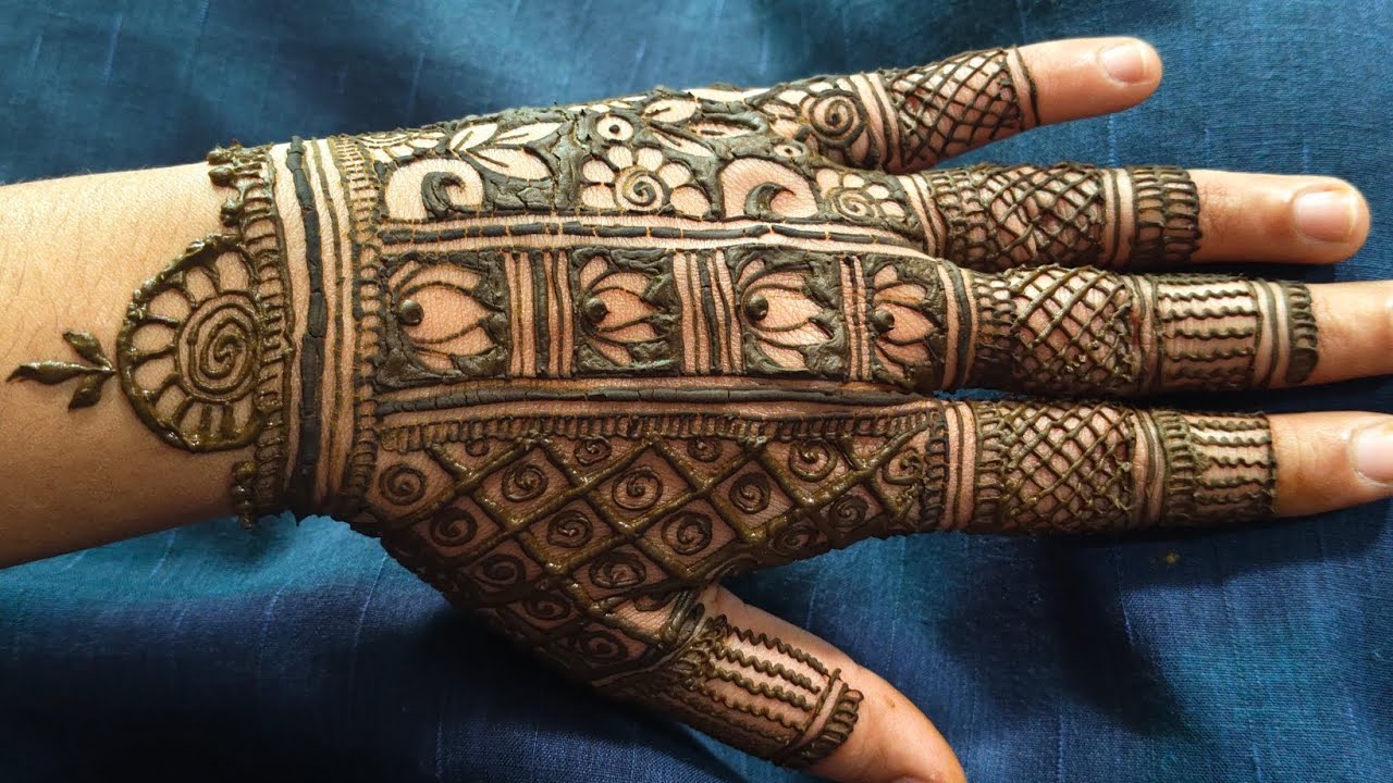 Simple and easy beautiful bridal and groom mehandi design for beginners | 