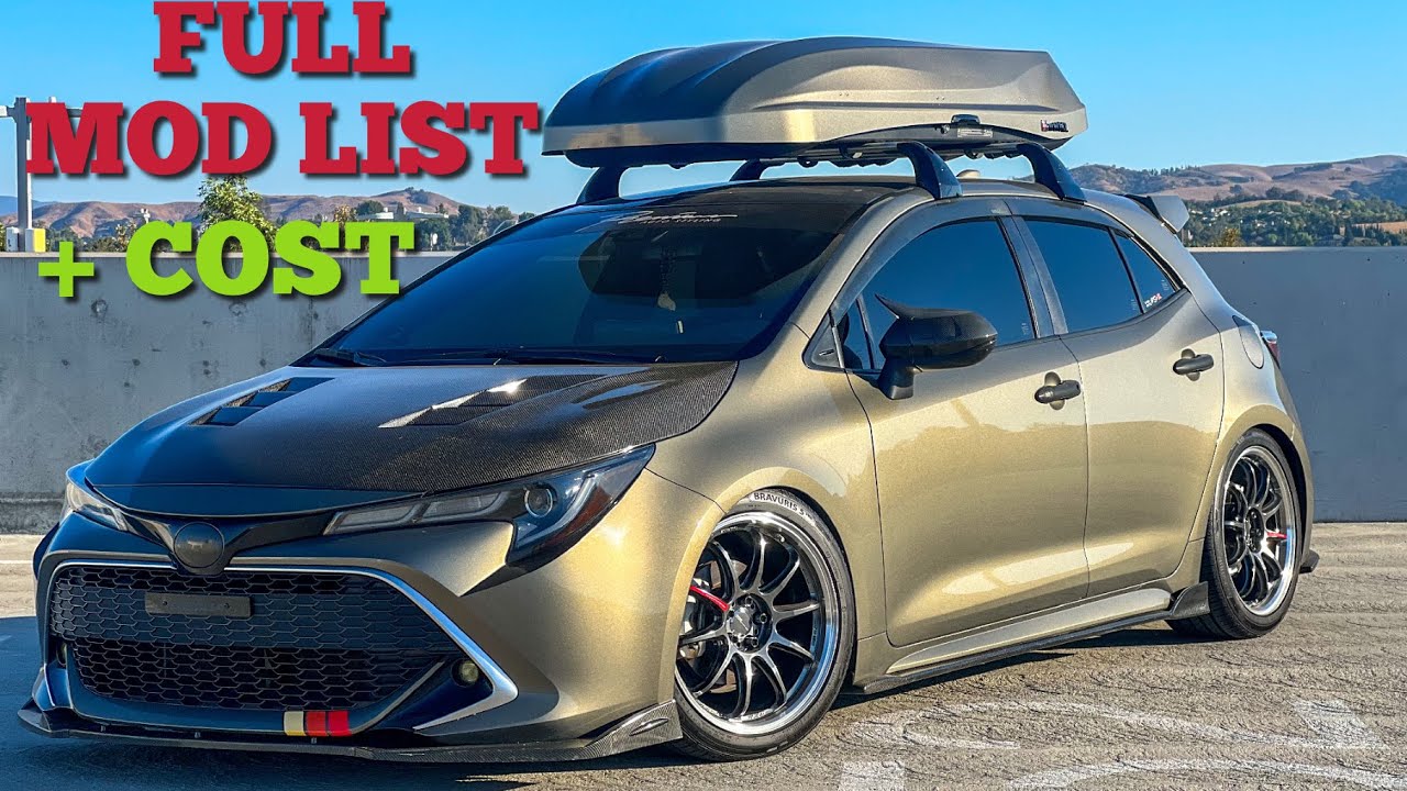 COMPLETE MOD OVERVIEW TOYOTA COROLLA HATCHBACK (FULL LIST + COST) 2019 2020 2021 2022 2023