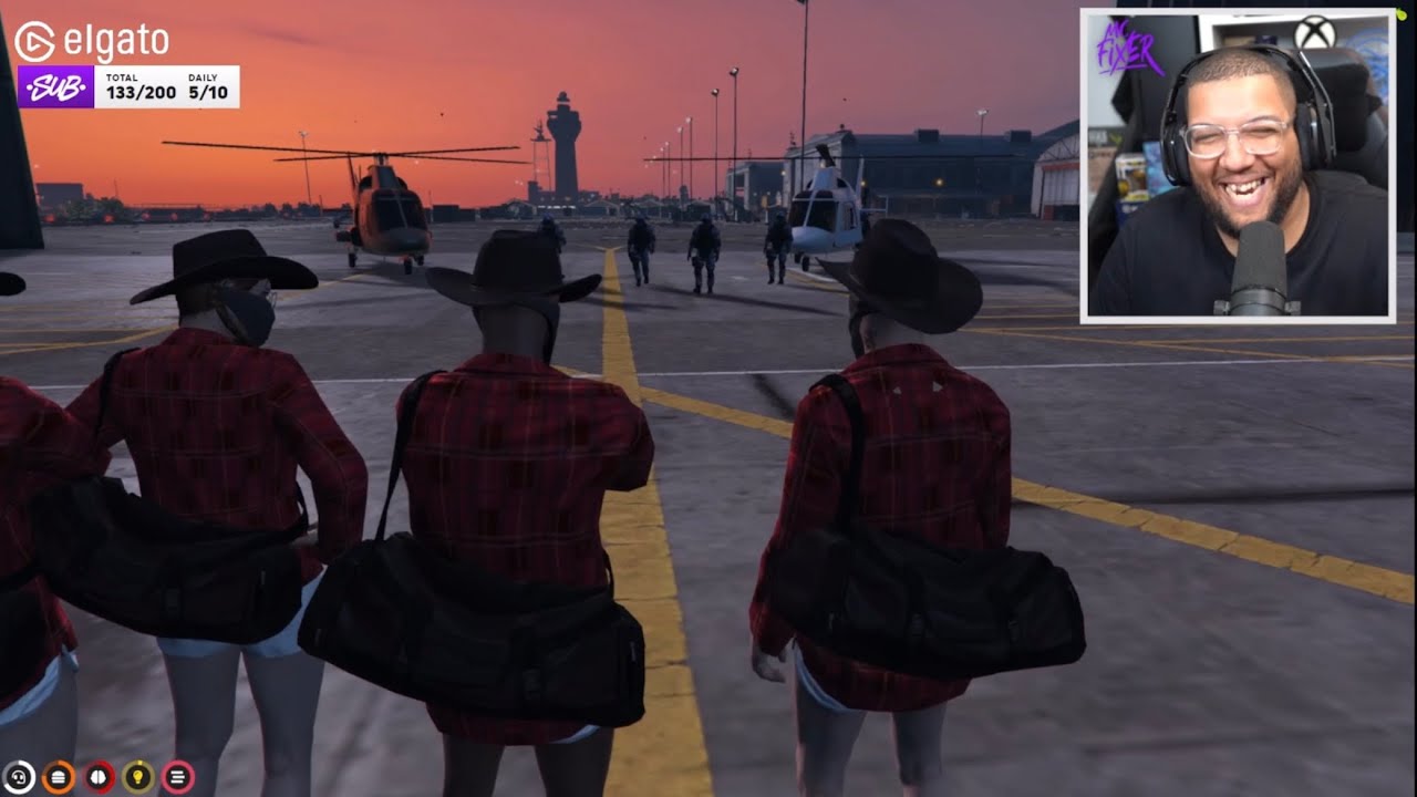 MC Fixer’s Reaction When The Mandem Pulled up in 2 Helicopters | NoPixel GTA RP
