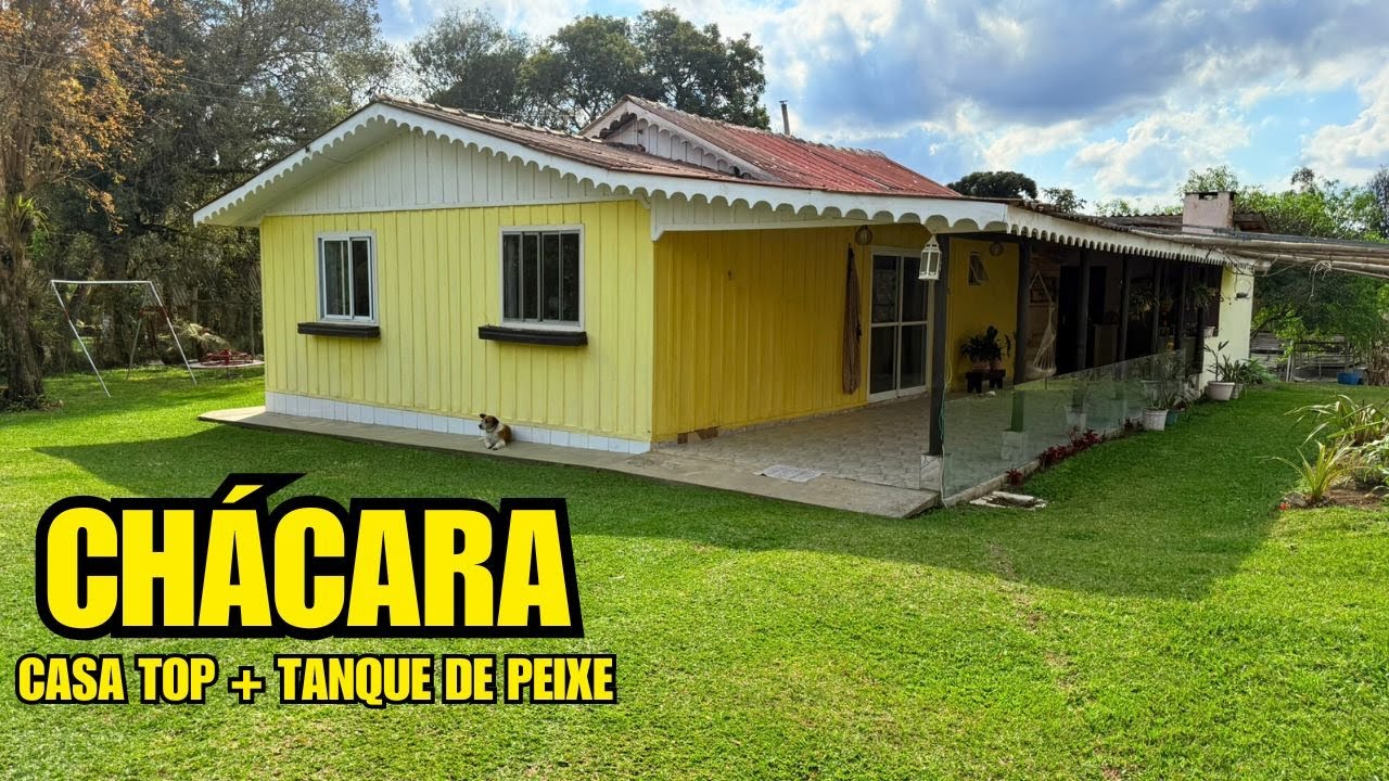 OPORTUNIDADE! CHÁCARA 9.200M² EM QUITANDINHA PR COM CASA 3 QUARTOS, TANQUE DE PEIXES, BOSQUE E POMAR
