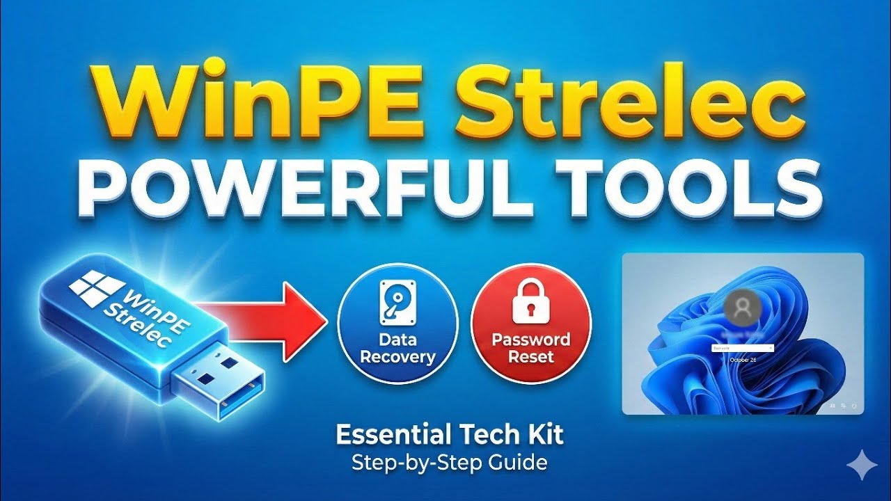 How to Fix Windows Using WinPE Strelec | Password Reset + Data Recovery (2026 Guide)