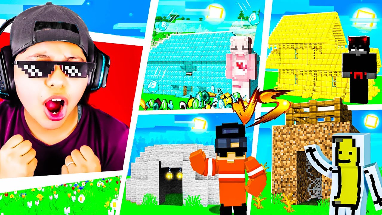 CASA DE DIAMANTE vs CASA DE ORO vs CASA DE TIERRA vs CASA DE PIEDRA con EL TEAM 😱🆚🏠 | Pathofail