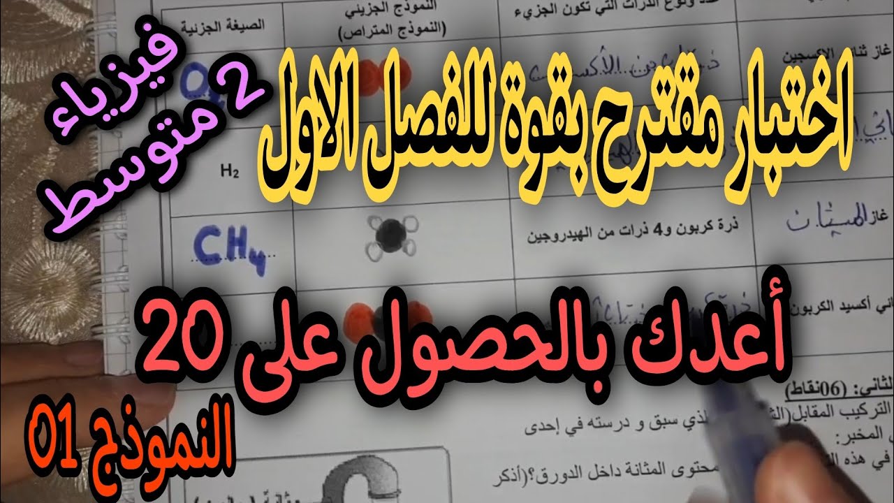 اختبار مقترح بقوة للفصل الاول سنة ثانية متوسط 2021/2022