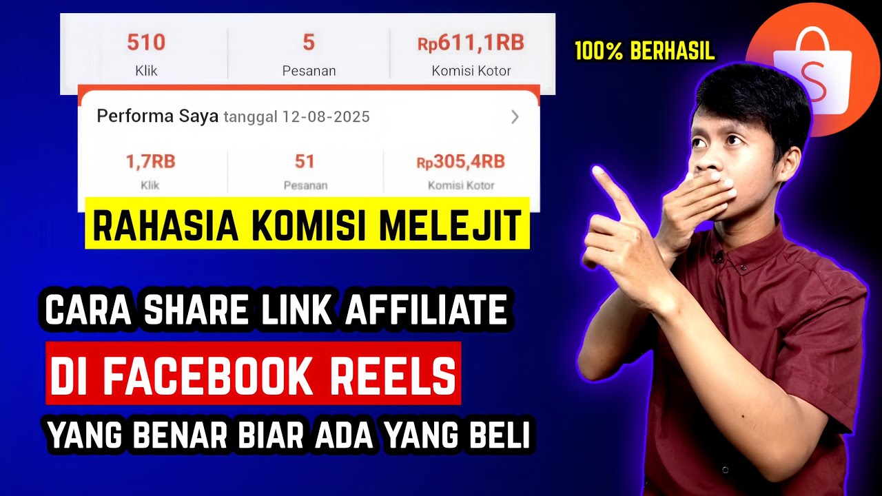 KOMISI MELEJIT TIAP HARI !! CARA SHARE LINK SHOPEE AFFILIATE DI FACEBOOK  TERBARU 2025