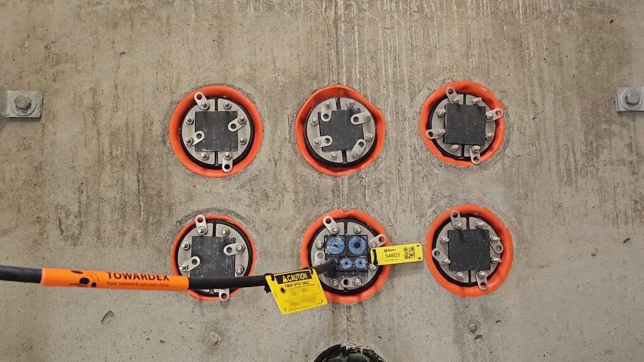 Inside of a new Telecom Manhole