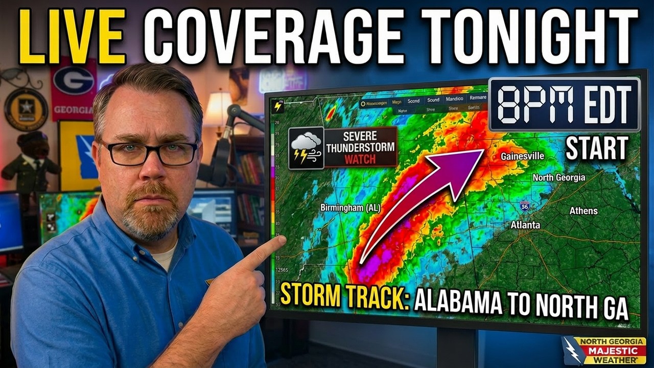 North Georgia Severe Weather Coverage -  8pm EDT - Mar 11th, 2026  #liveweather #livenews