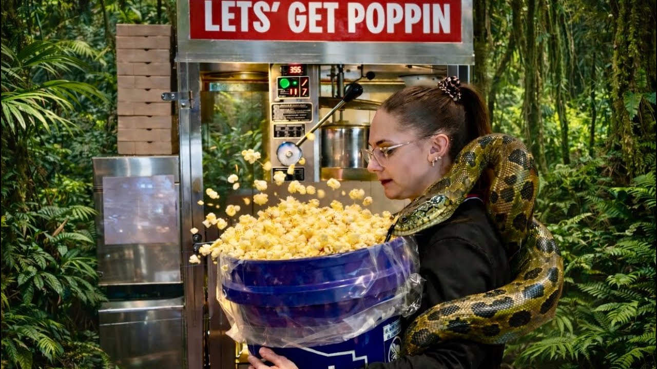 Национальный день попкорна в кинотеатре Cinemark с 5-галлонным ведром от Lowe’s / Фильм «Анаконда...
