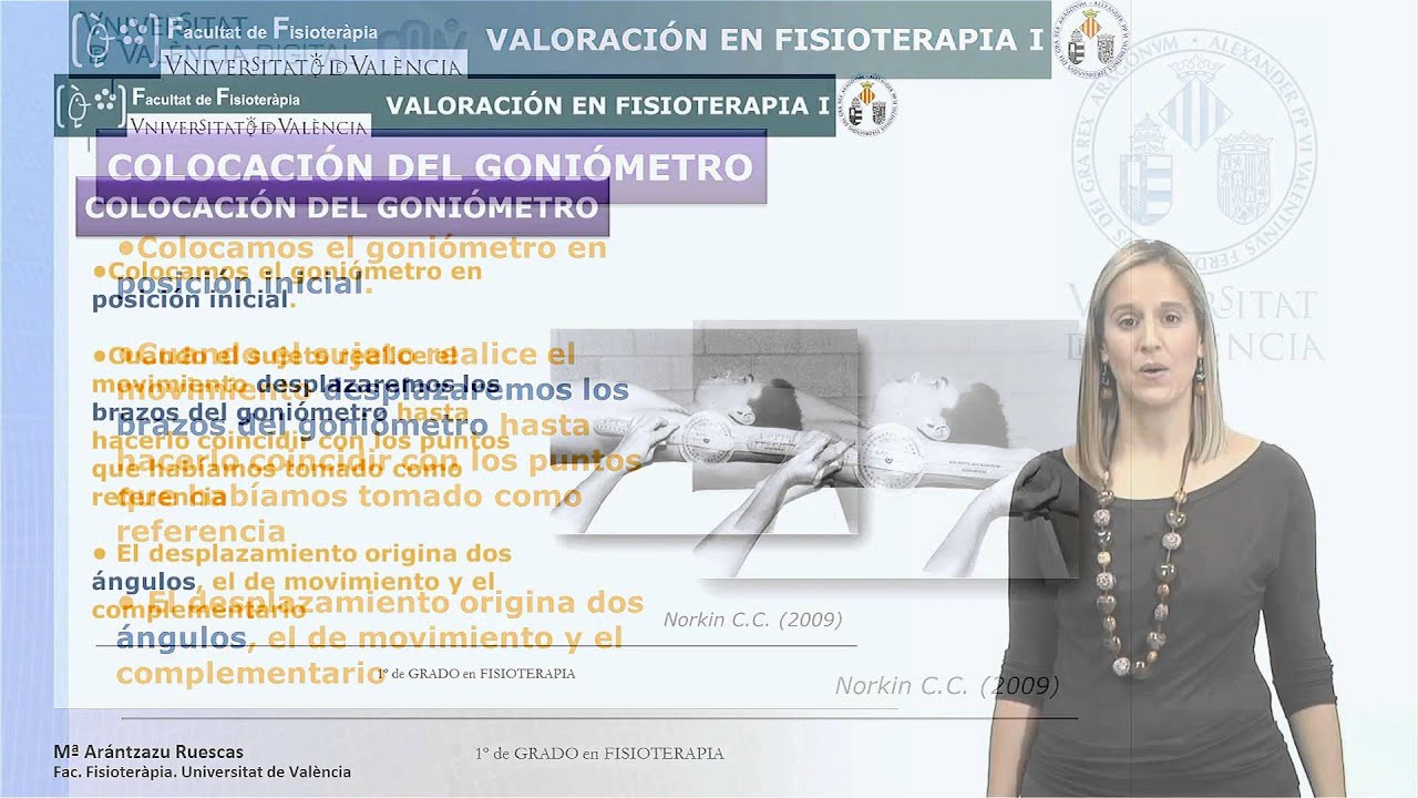Valoración articular: Lectura del goniómetro