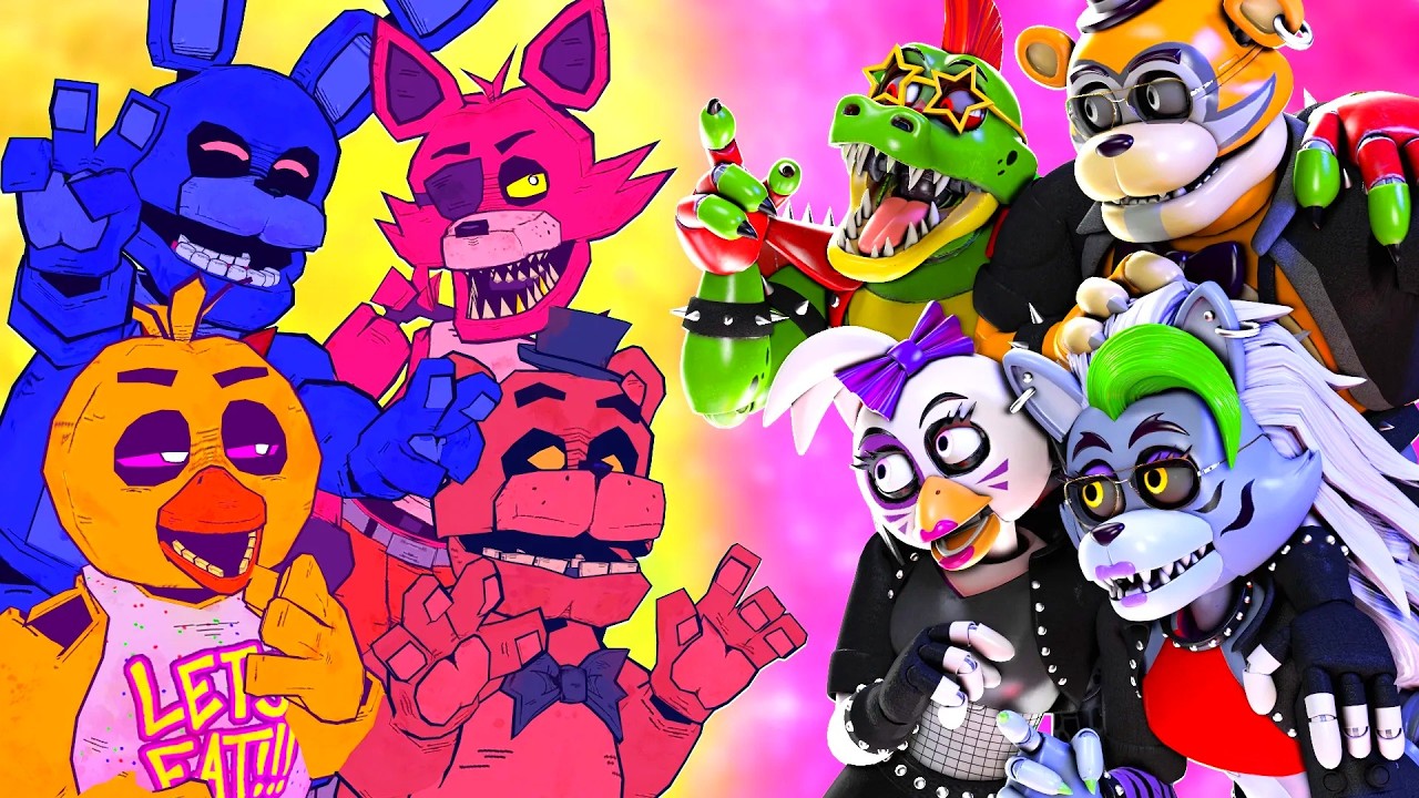 [SFM FNaF] Custom Security Breach vs Retro Animatronics