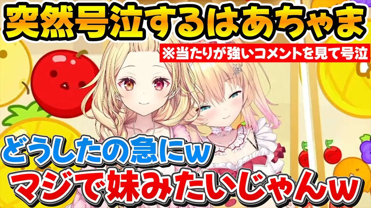 辛辣なコメントを見て号泣するはあちゃまとお姉ちゃんになる星川ｗ【ホロライブ/にじさんじ/赤井はあと/星川サラ】