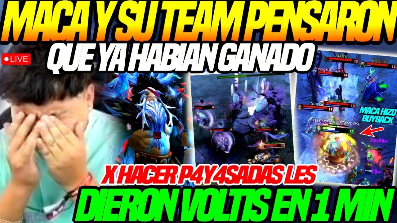 😲LES DIERON VOLTIS en 1 MIN x HACER P4Y4D4S😲MACARIUS y SU TEAM PENSARON que YA HABIAN GANADO dota2