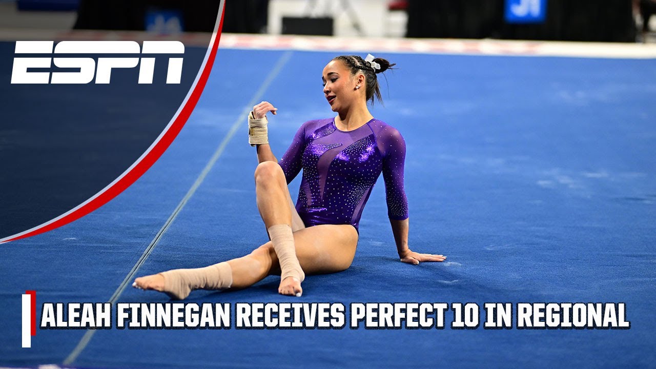 Aleah Finnegan with a POSTSEASON PERFECT 10 in the Arkansas Regional 🤩 | ESPN College Gymnastics