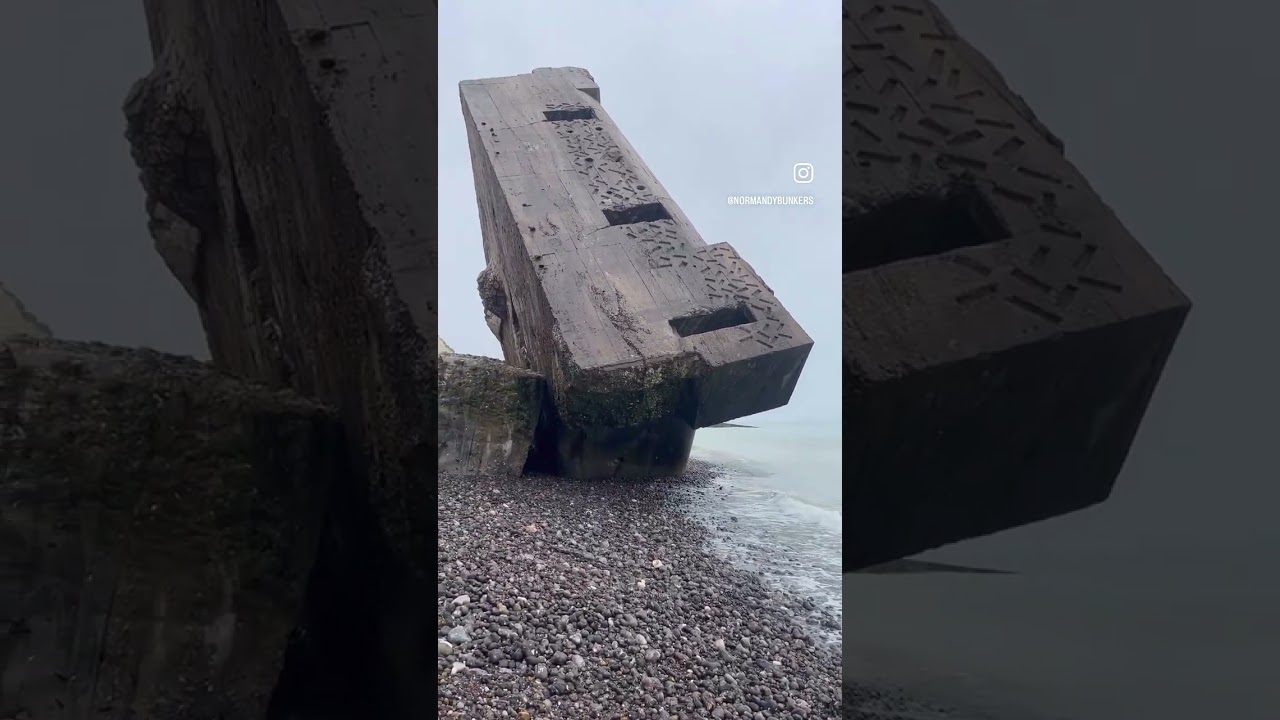 THE FALLEN GIANT - WW2 GERMAN BUNKER STANDING ON FRENCH BEACH