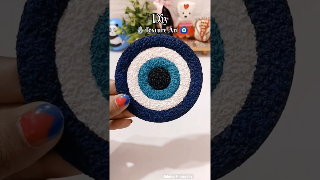 Tissue Paper Texture Art 🧿 #shorts #viralshort #textureart #evileye #craftideas #diy
