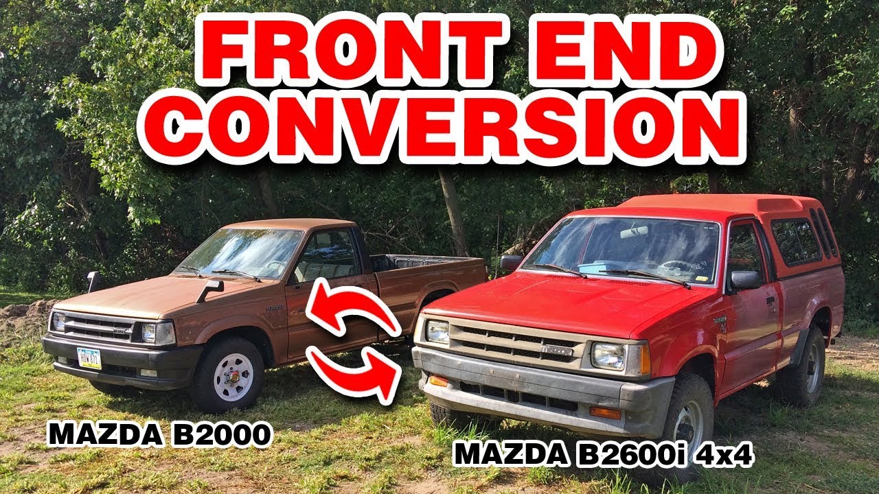 Переоборудование передней части Mazda B2600i 4x4 на Mazda B2000