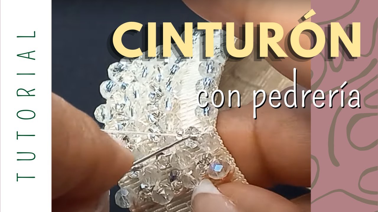 0185- Cómo Bordar Un Cinto Con Pedrería | #bordadoamano #accesorios #cinturon