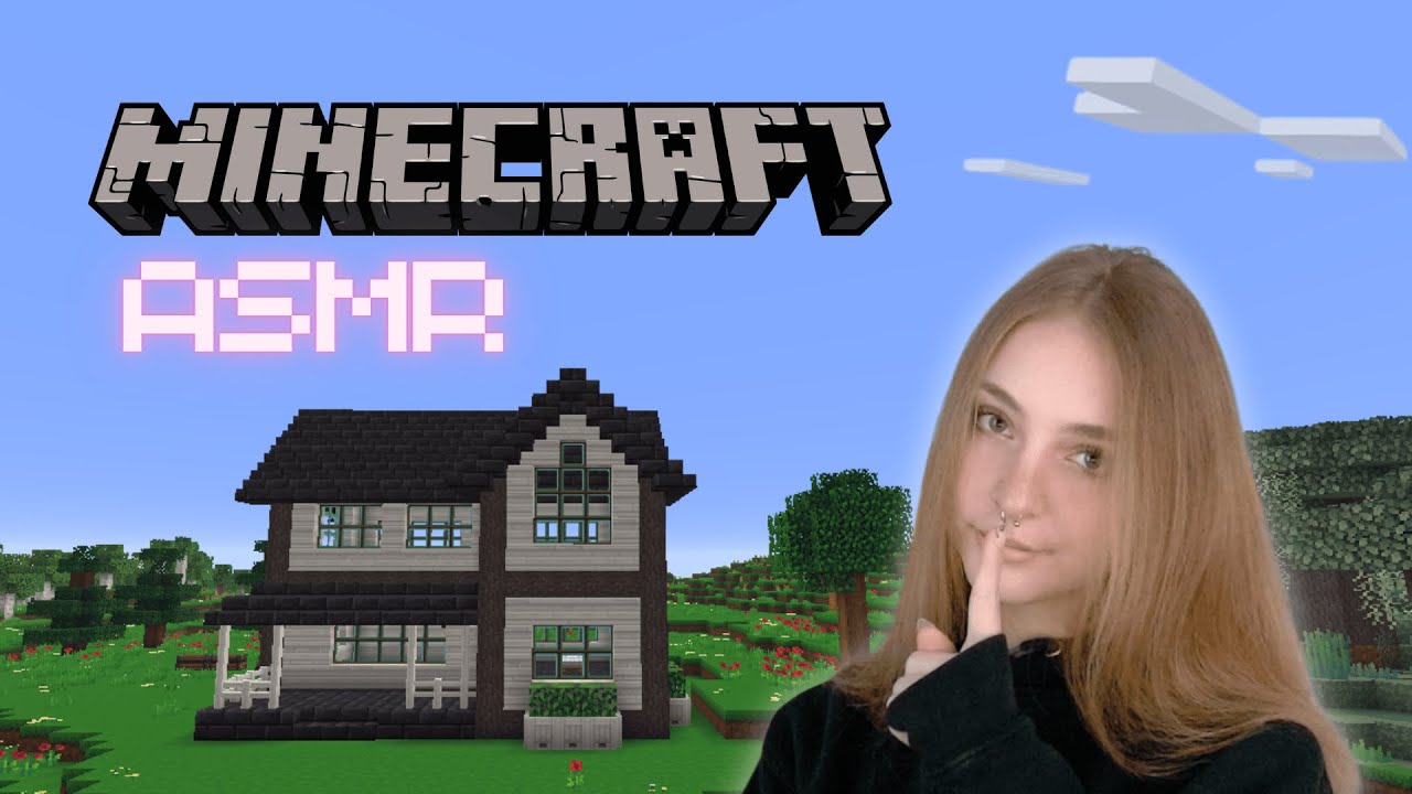 ASMR Relaxing Minecraft House Building ˖˚✿🎧✿˚˖ Whispered Facecam Gaming, Keyboard and Mouse Sounds