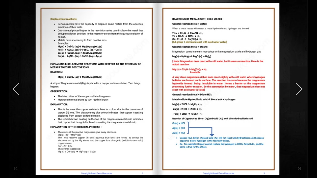 IGCSE Chemistry Revision Notes Metals