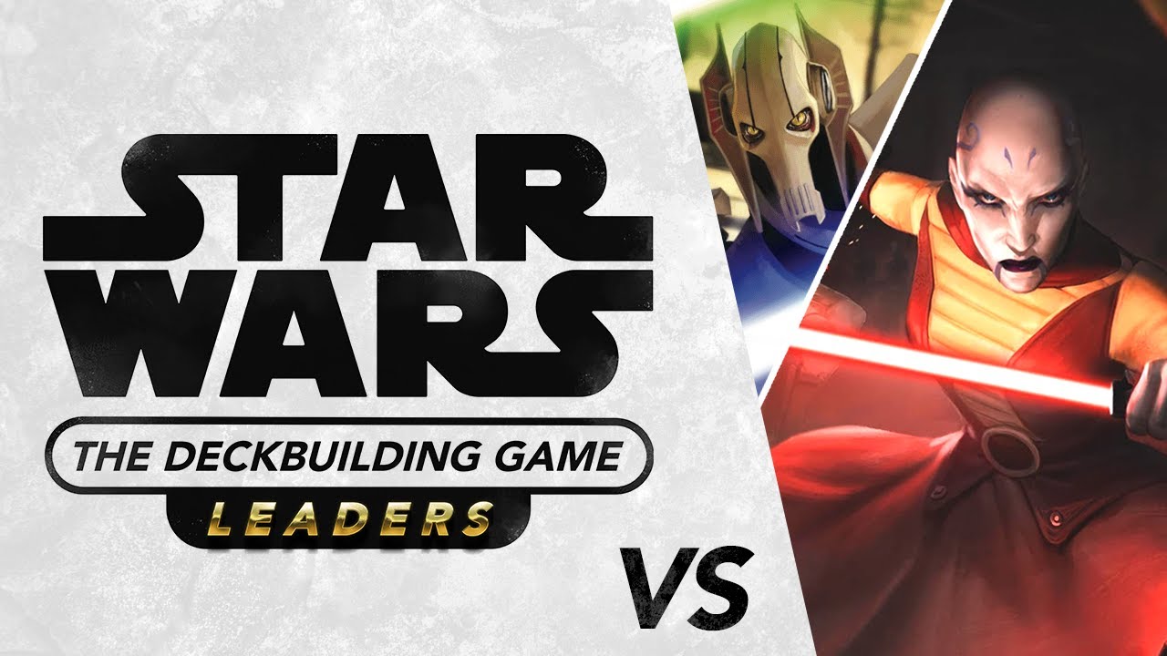 Solo Playthrough VS Asajj & Grievous | Star Wars Deckbuilding Game: Clone Wars Edition - Leaders