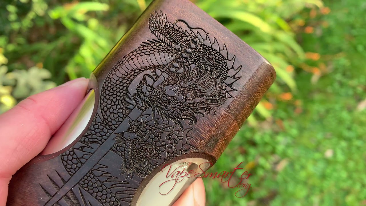 somewhere a dna100c 21700 squonker pure wood mod
