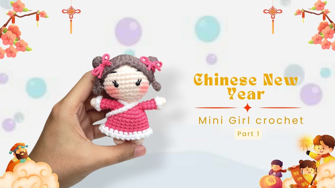 Easy Girl Doll Crochet For Chinese New Year (1/2) | Beginner-Friendly Tutorial