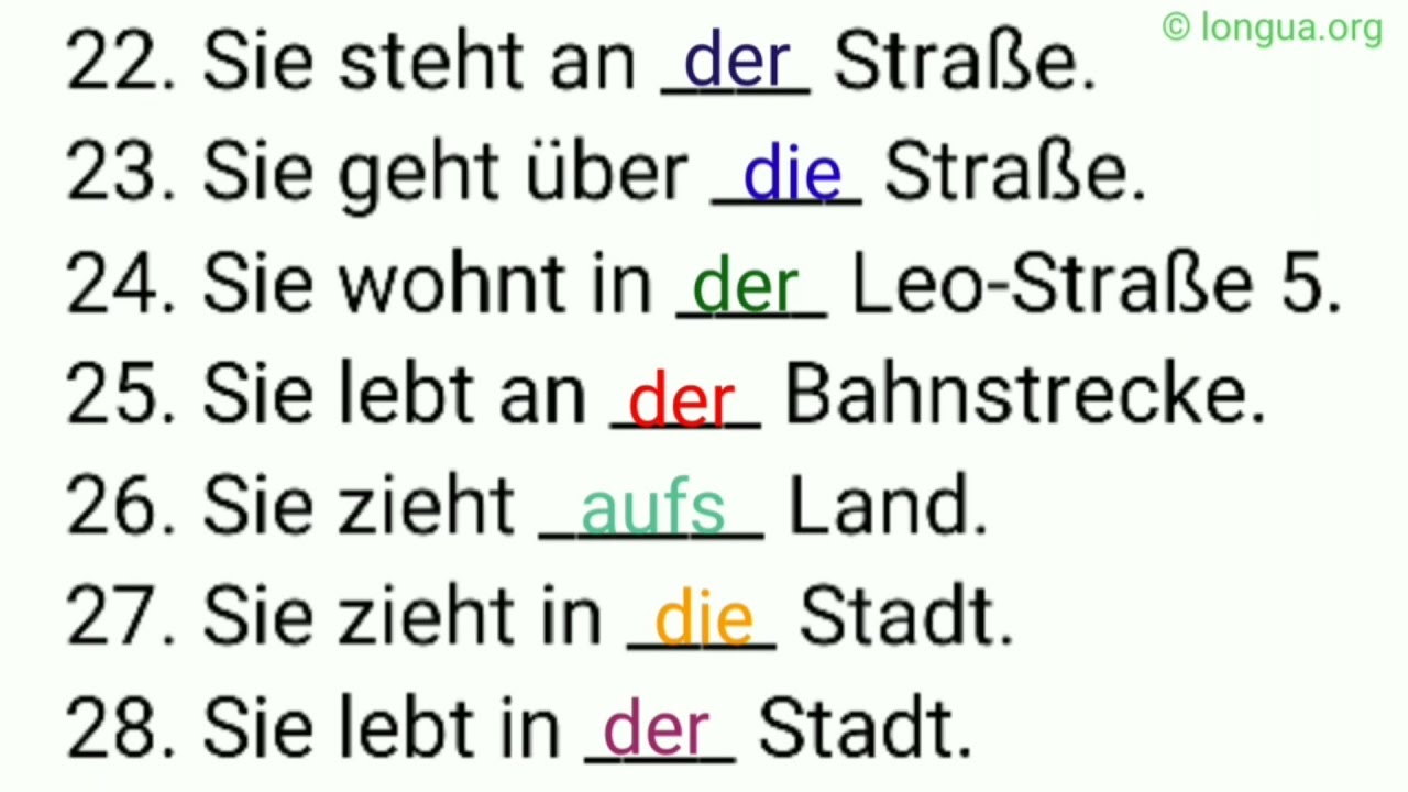 Präposition und Artikel, Übungen, Prüfung, Mix, A1-A2, B1-B2, aus bei mit nach seit von zu, in an au