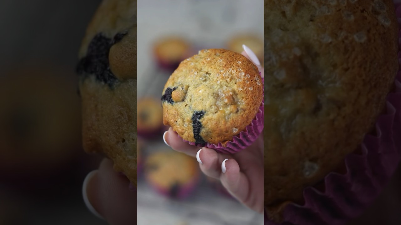 Blueberry banana muffins #muffins #recipe #baking #easyrecipes