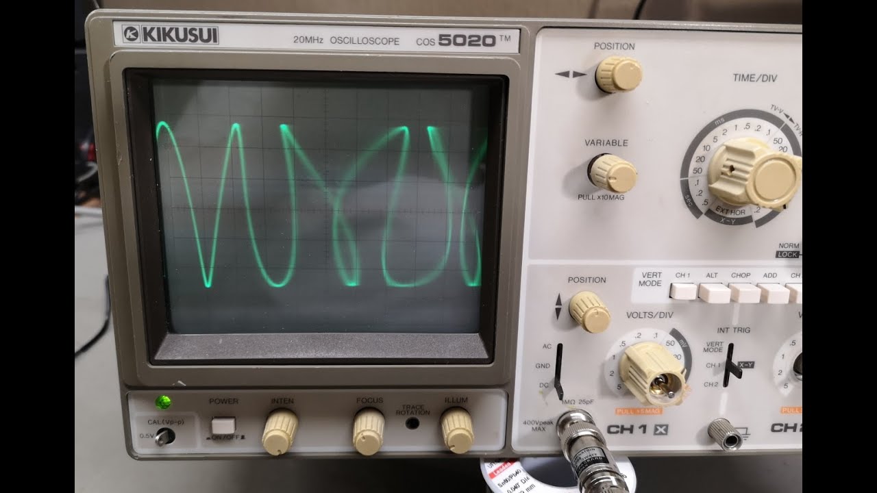Kikusui oscilloscope 2ch cos 5020 1993 test repair teardown