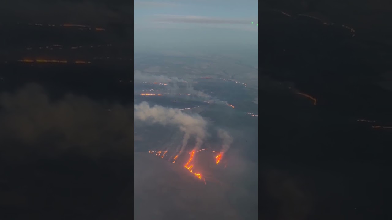 Breathtaking video captures Oregon wildfires from above #shorts