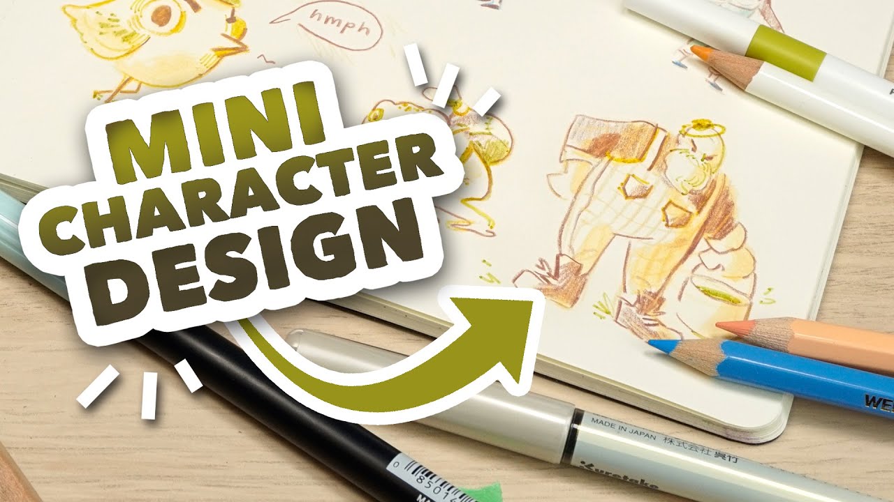 Designing Mini Characters // Fill a Sketchbook With me! // Sketchbox Unboxing