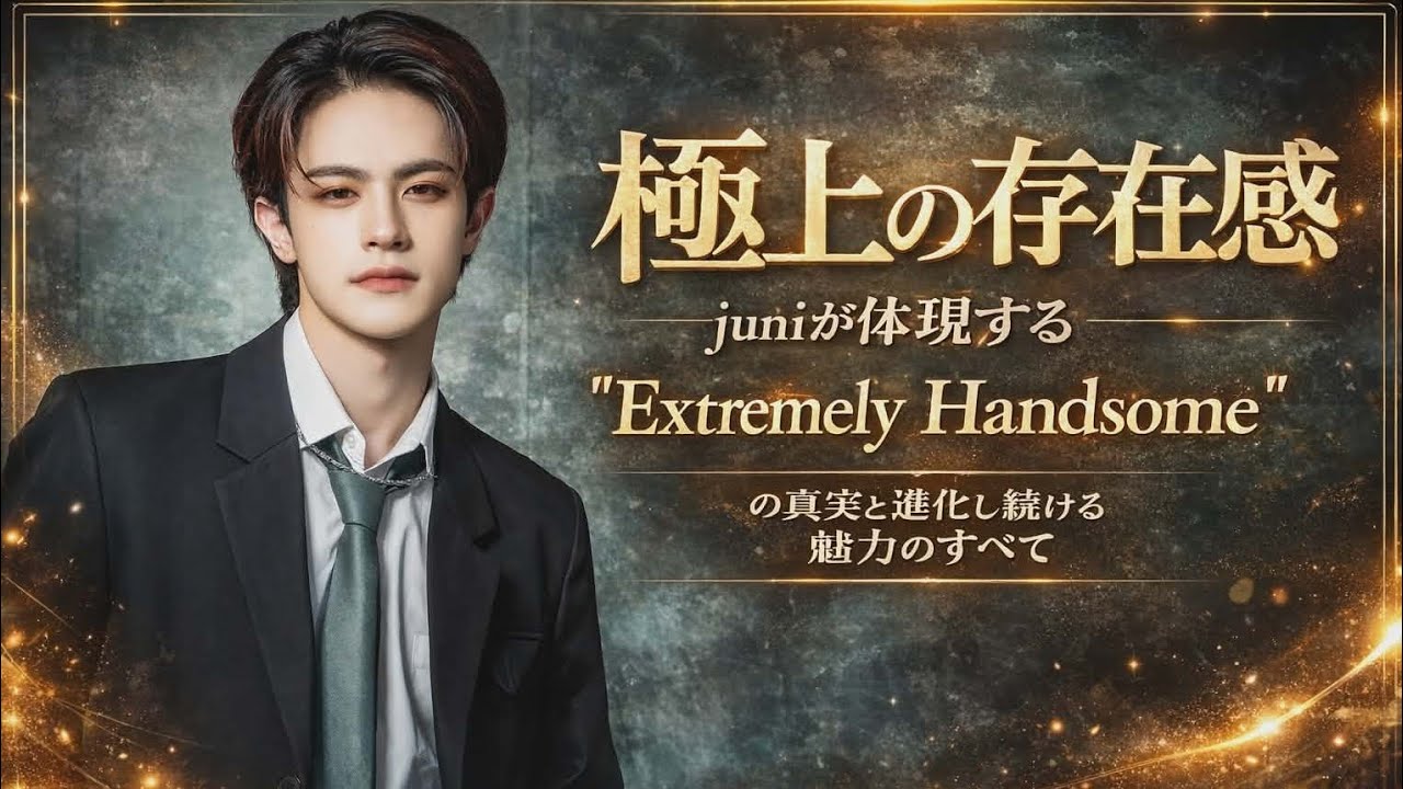 【極上の存在感】juniが体現する“Extremely Handsome”の真実と進化し続ける魅力のすべて
