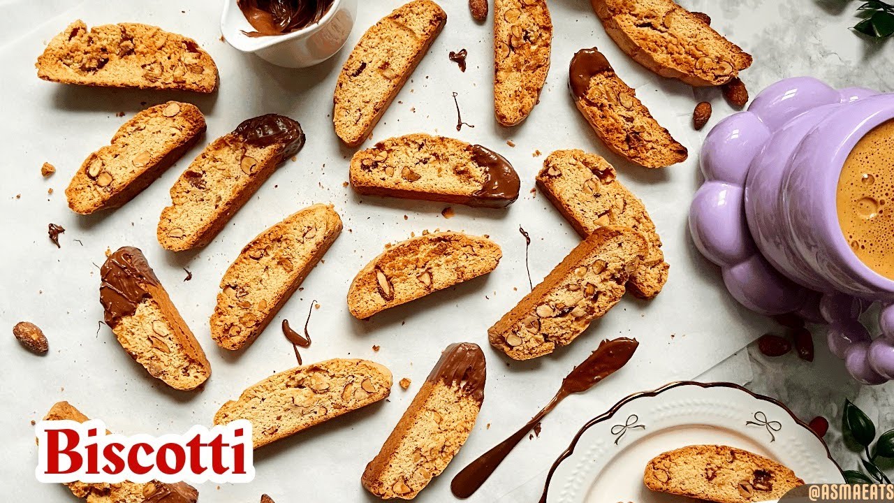 الذ بسكوت مع الشاي او القهوة بمقادير بسيطه جداا .. البسكوت الإيطالي ( بسكوتي ) Biscotti