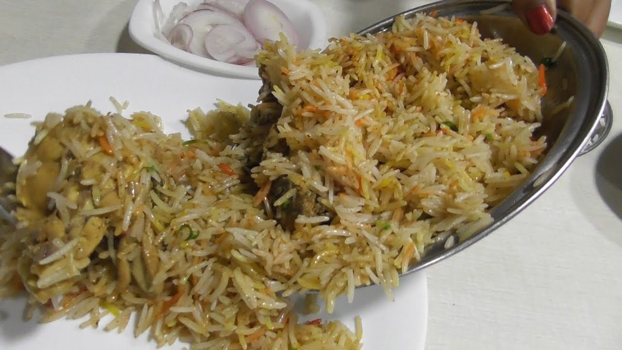 Delicious Lunch Today - Rice with Chicken Biryani & Mutton Curry - Baba Family Hotel in Varanasi