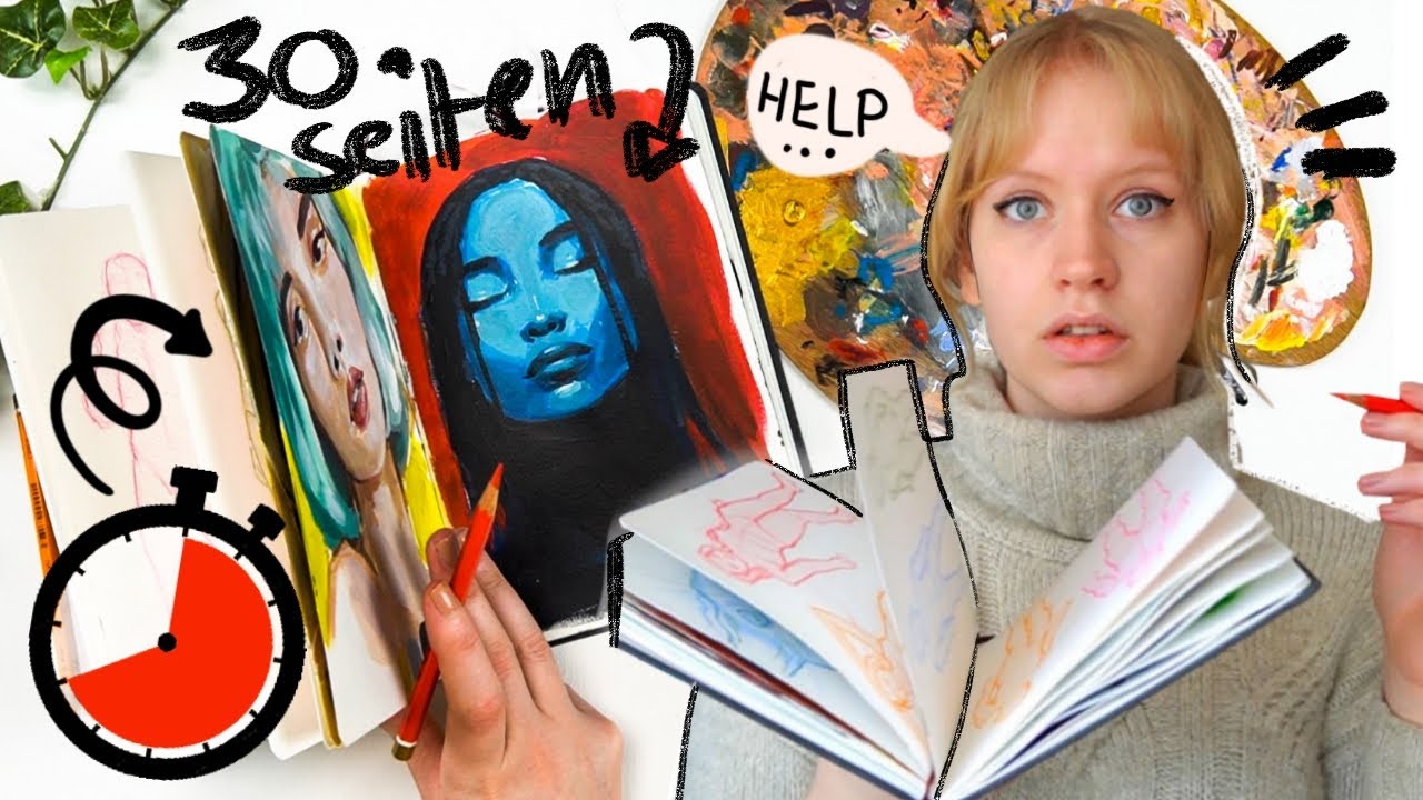 Ich fülle ein KOMPLETTES SKIZZENBUCH in 7 TAGEN!