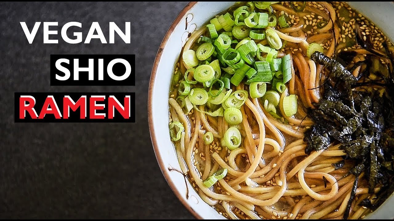 How to make vegan Ramen Recipe | Shio Broth | EASY Japanese Noodle Soup (塩ラーメン)