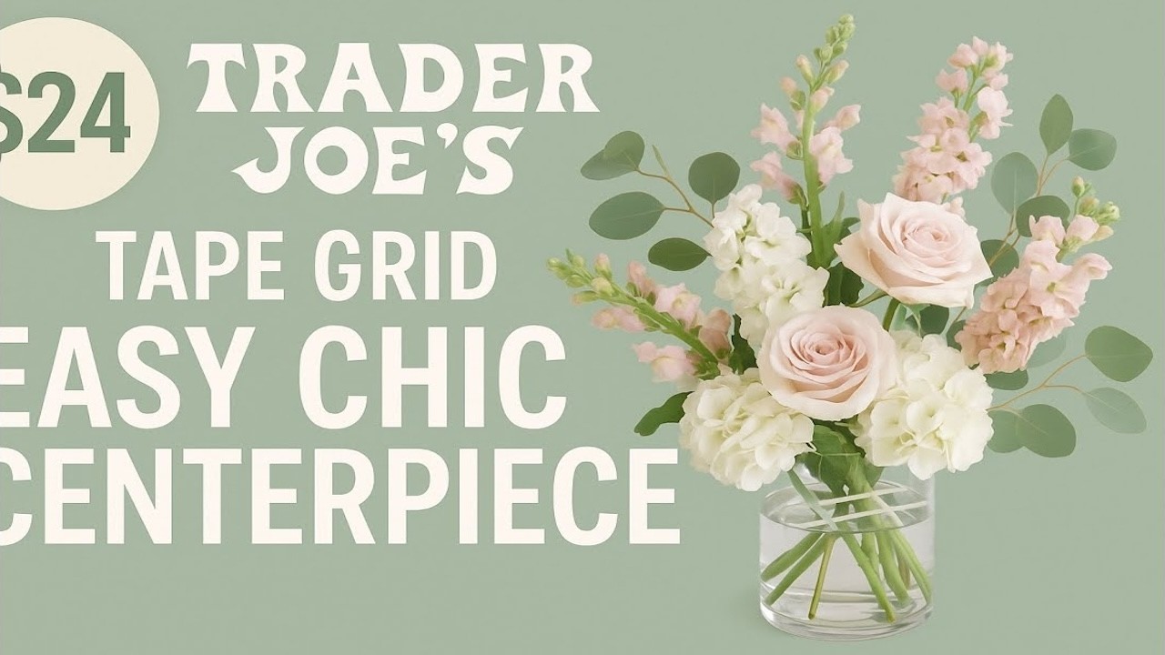 Как сделать | Цветочную композицию Trader Joe’s за 24 доллара | Простой и стильный центральный эл...