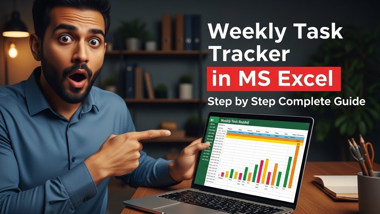 Create an Excel Task Tracker with Data Bars | Track Tasks Visually (Step by Step) in Hindi / Urdu