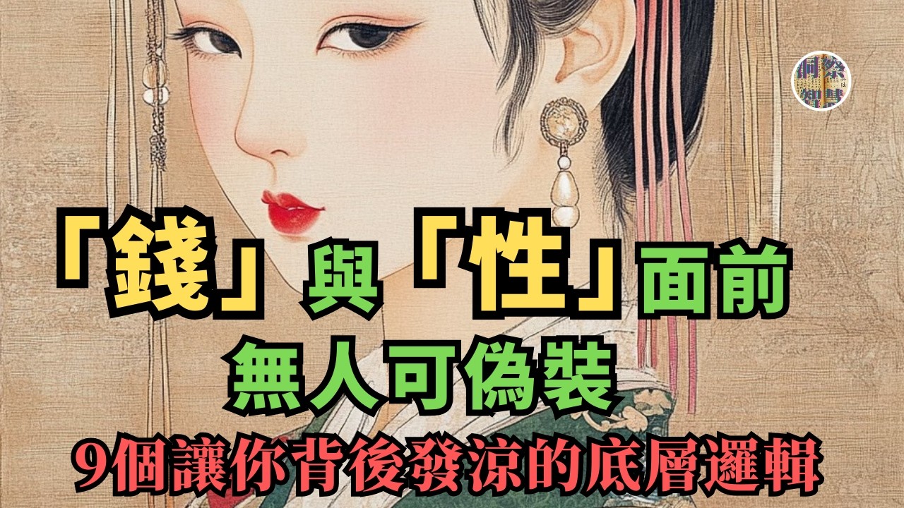 世間最準識人術：金钱和性。看透人的本质 ｜9個讓你後背發涼的底層邏輯｜#人性謀略 #金錢心理學 #認知覺醒 #情感 #事業 #人際交往 #反脆弱思维  #成长型思维 #第一性原理 #人生感悟