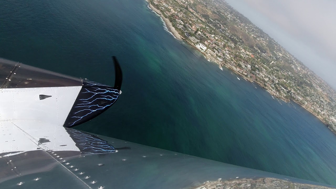 Waiex Sonex flight to La Jolla over Pacific Ocean San Diego