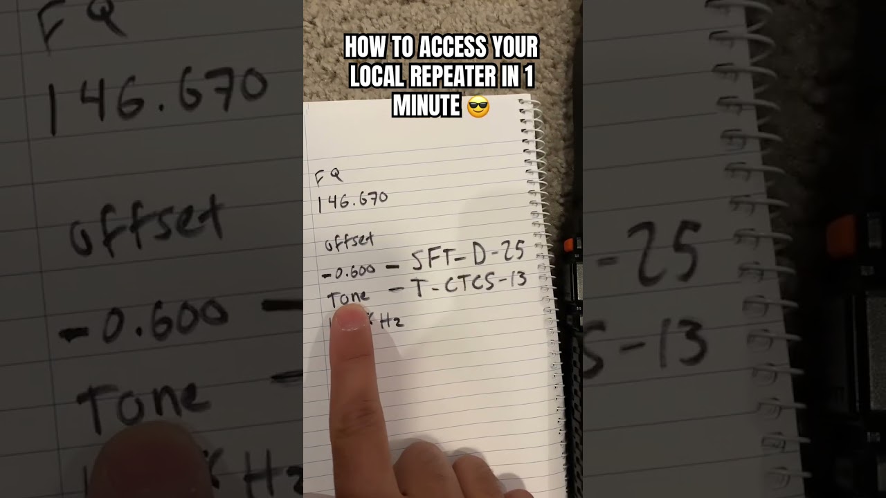 HOW TO ACCESS YOUR LOCAL REPEATER UNDER 1 MINUTE! 🫡 BAOFENG UV-5R 📻 #baofeng #radio #repeaters