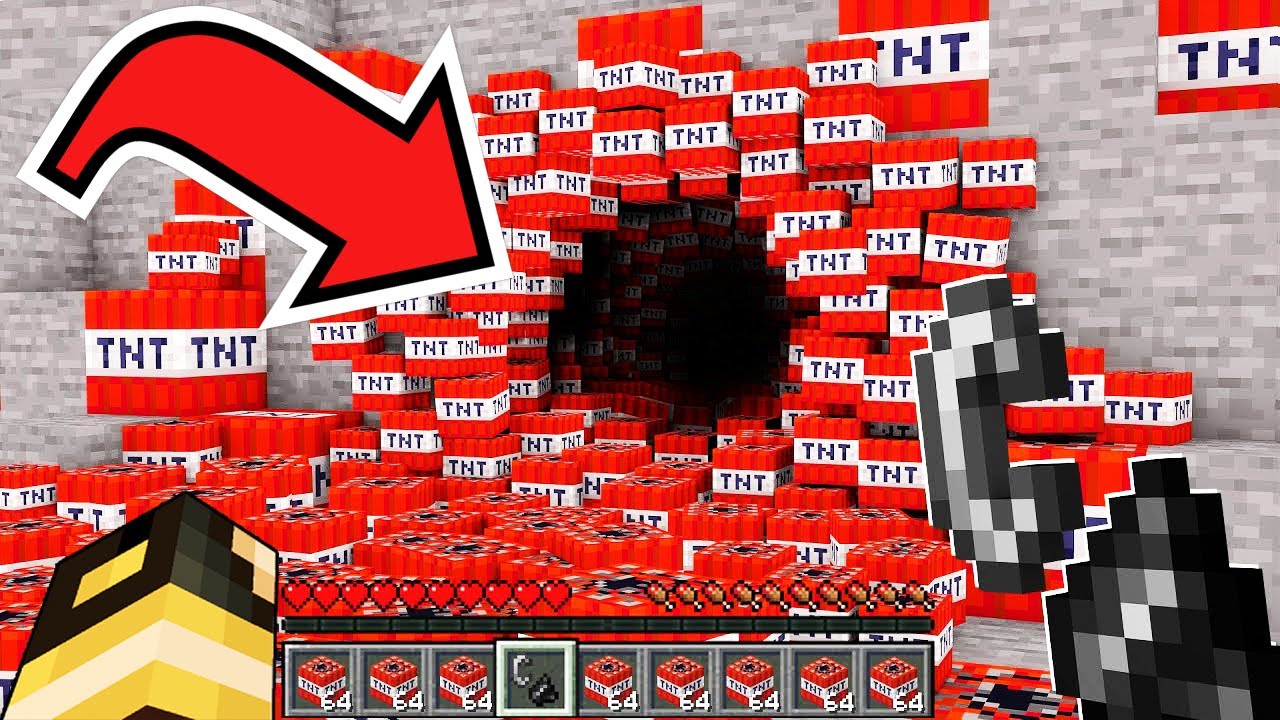 ENTRO NEL TUNNEL DI TNT SU MINECRAFT GRIEF!!