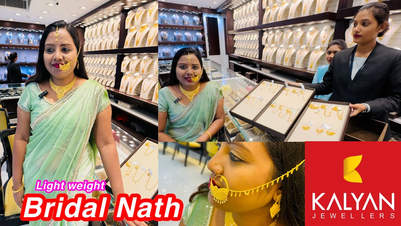 Beautiful 22kt  Gold Nath collections from Kalyan Jewellers, Ranchi | Bridal Nath Designs | Nathiya