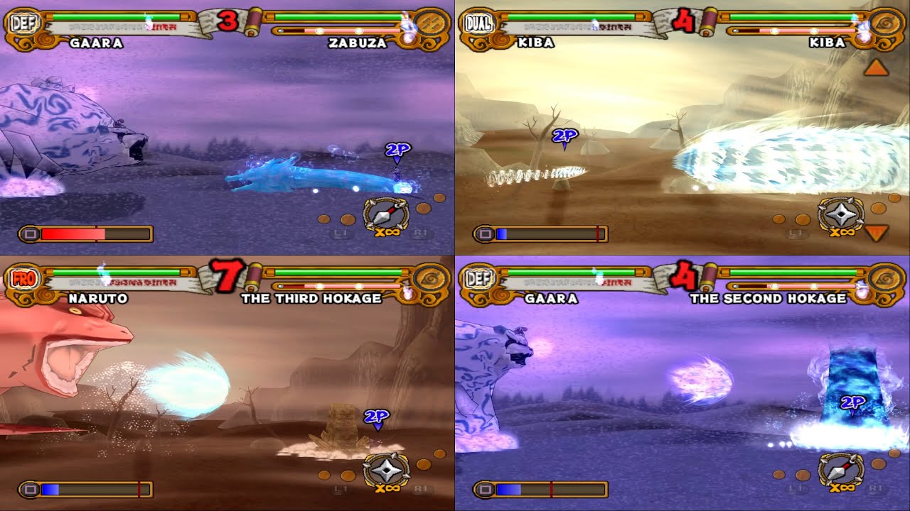 KUCHIYOSE VS ALL JUTSU - Naruto Ultimate Ninja 3 PS2