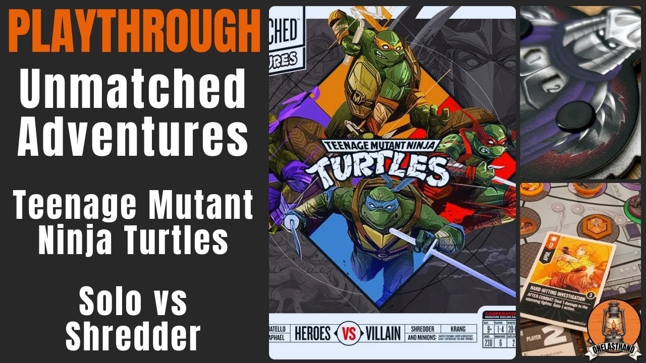 Unmatched Adventures: Teenage Mutant Ninja Turtles | Two Turtles vs Shredder | Solo Playthrough