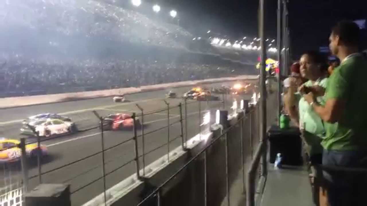 AMATEUR FOOTAGE - Nascar Coke Zero 400 Daytona 2015 - Austin Dillon HUGE CRASH