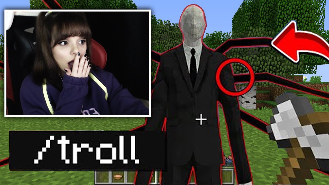Minecraft'ta SLENDERMAN İle Kız Yayıncıyı TROLLEDİM!